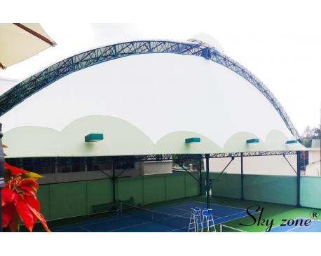 lắp đặt mái che sân tennis extreme s