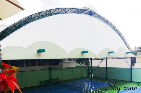 lắp đặt mái che sân tennis extreme s