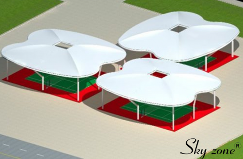 mái che sân tennis s