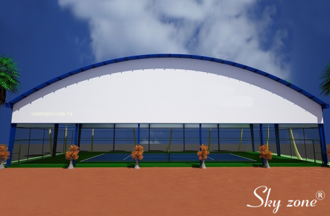 mái che sân tennis tole và bạt s